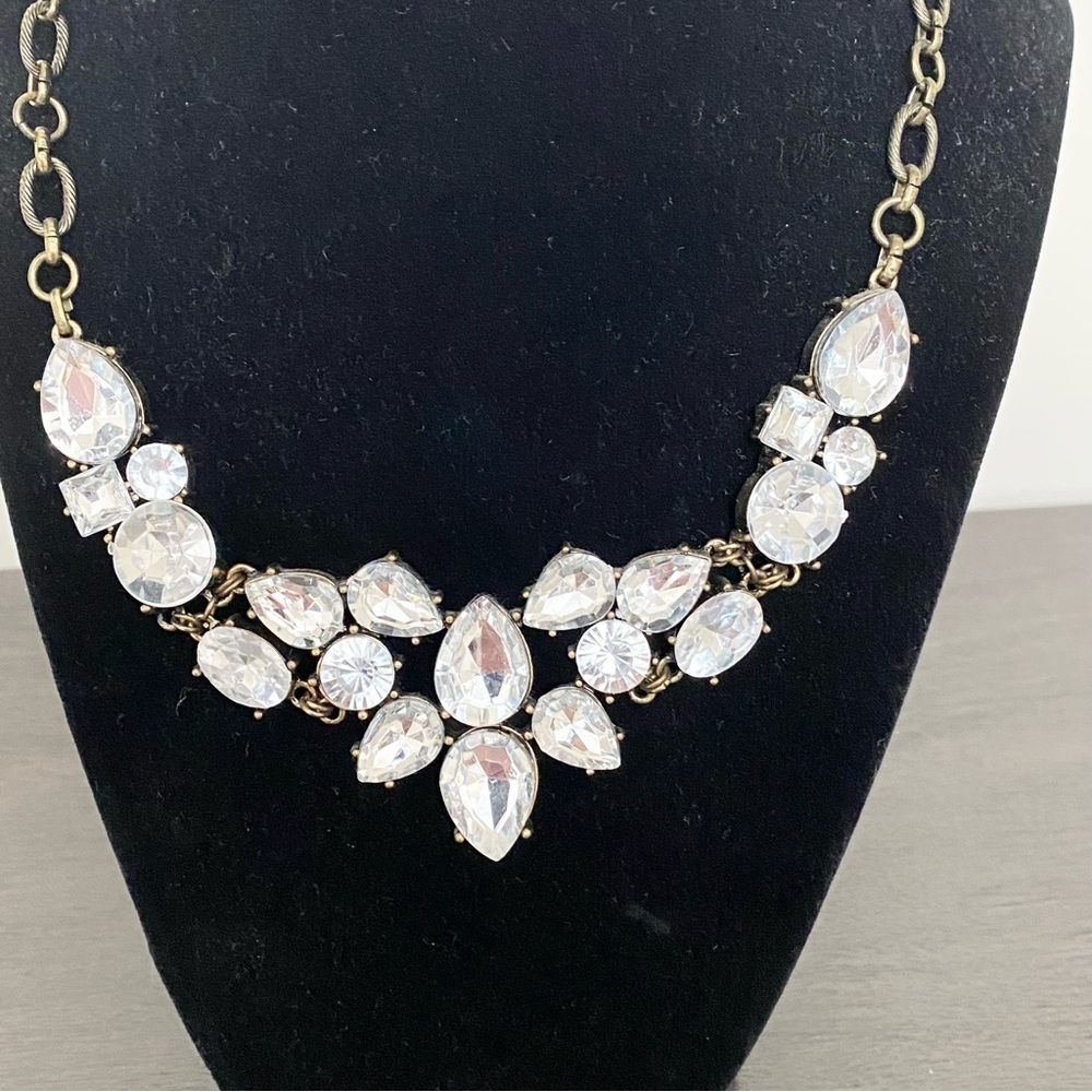 Rhinestone Cluster Statement Necklace - image 4